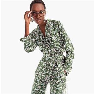 J. Crew Collection Silk Twill Wrap Blazer